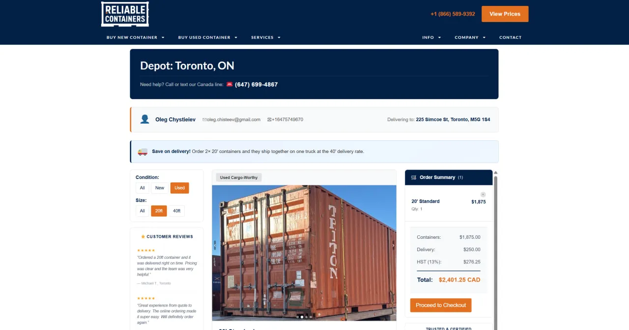 Reliable Containers interface